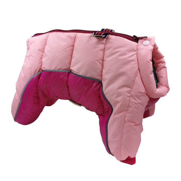 Dogs' cold four legged cotton jacket