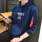 HANDLE WITH CARE Men's Long Sleeved Hoodie Sweater