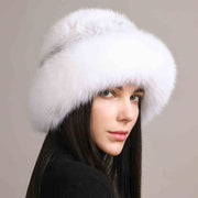 Mink hair winter fur cap