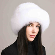 Mink hair winter fur cap