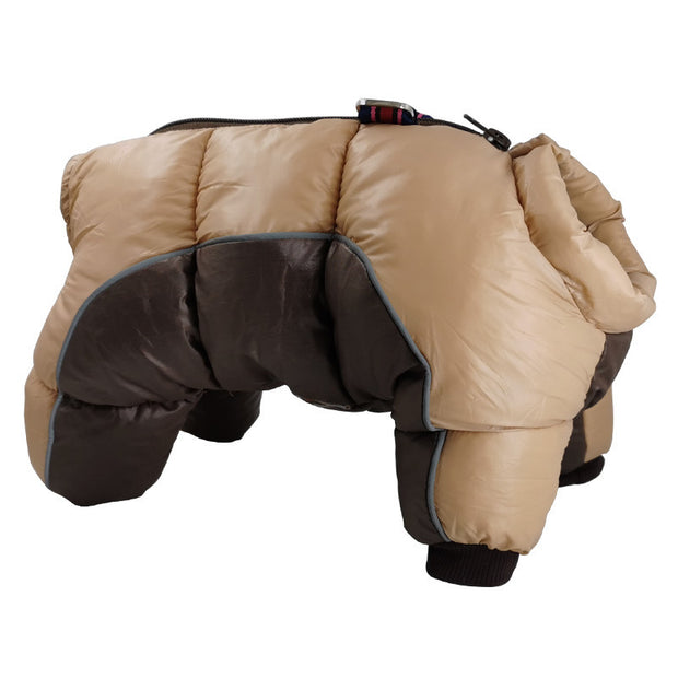 Dogs' cold four legged cotton jacket