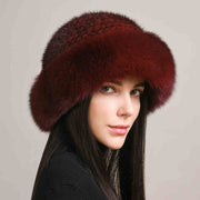 Mink hair winter fur cap