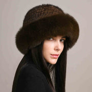 Mink hair winter fur cap