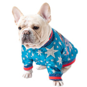 Sliver star Galaxy blue winter dog warmth jacket