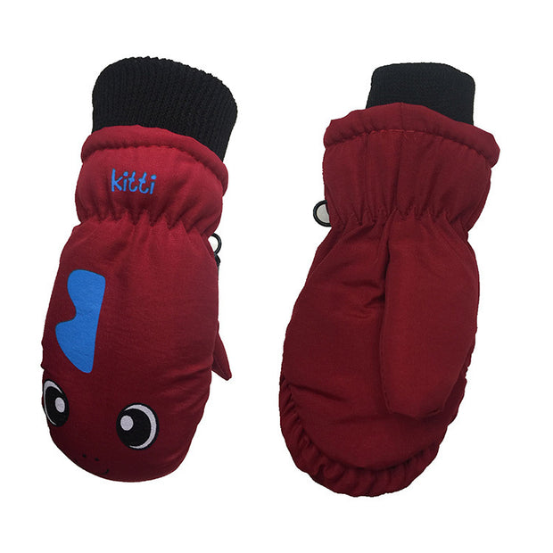 Three-Layer Warm Outdoor dino Gloves For Winter