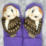 Cute Knitted winter warm owl Wool Gloves.