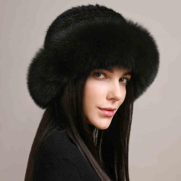 Mink hair winter fur cap